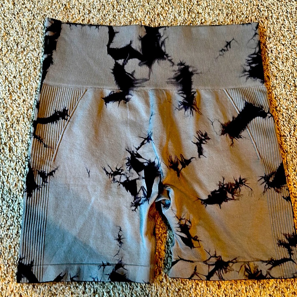 Tie dye yoga shorts
